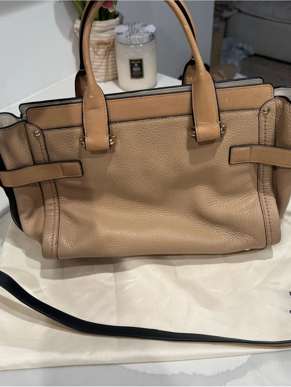Coach satchel refined structured